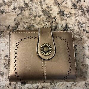 Sendefn Chic‎ Bronze Women's Wallet with Floral Accent